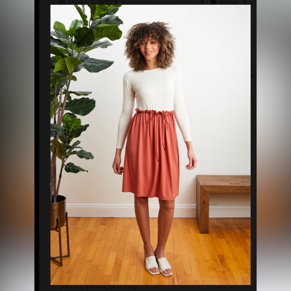 Mimu Maxi DRAWSTRING SKIRT (CORAL)